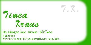 timea kraus business card